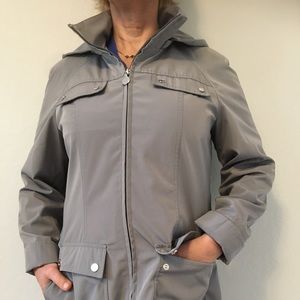 Calvin Klein Grey jacket Size Small removable hood